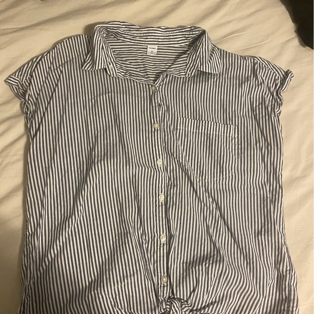 Striped linen top